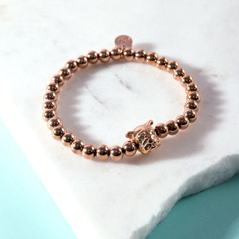 Meilleure amie | Or rose 18 carats | Chiot de cristal